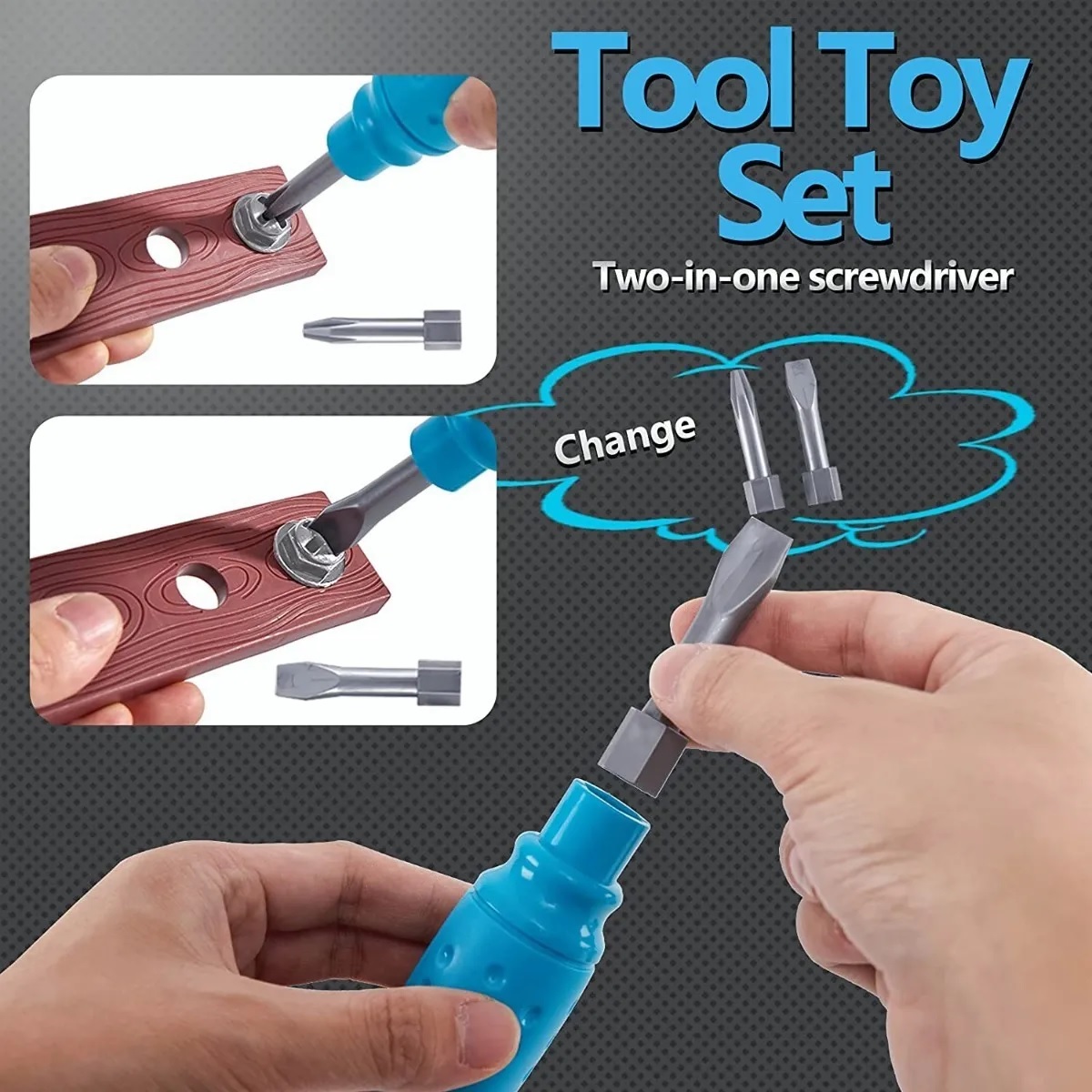 Juguete Herramientas Caja Taladro Infantil Accesorios