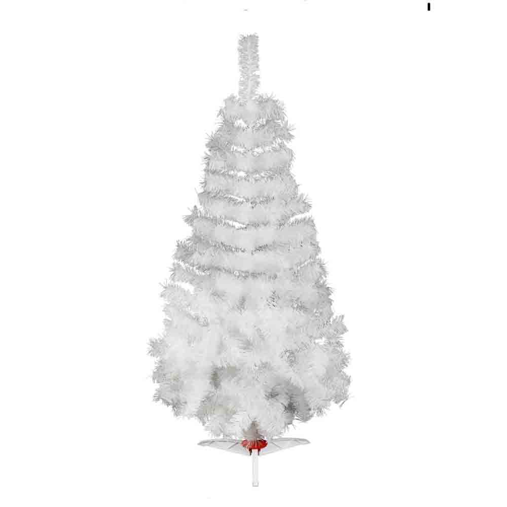 Árbol De Navidad Artificial De Pino Iridiscente Blanco Preiluminado De Pies  – Multi Luces | zviz.co.il