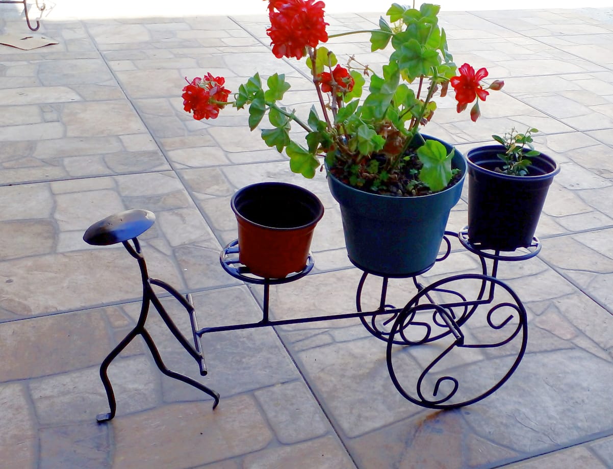 Jardín Triciclos Maceteros De Herreria Triciclo Porta Macetas De