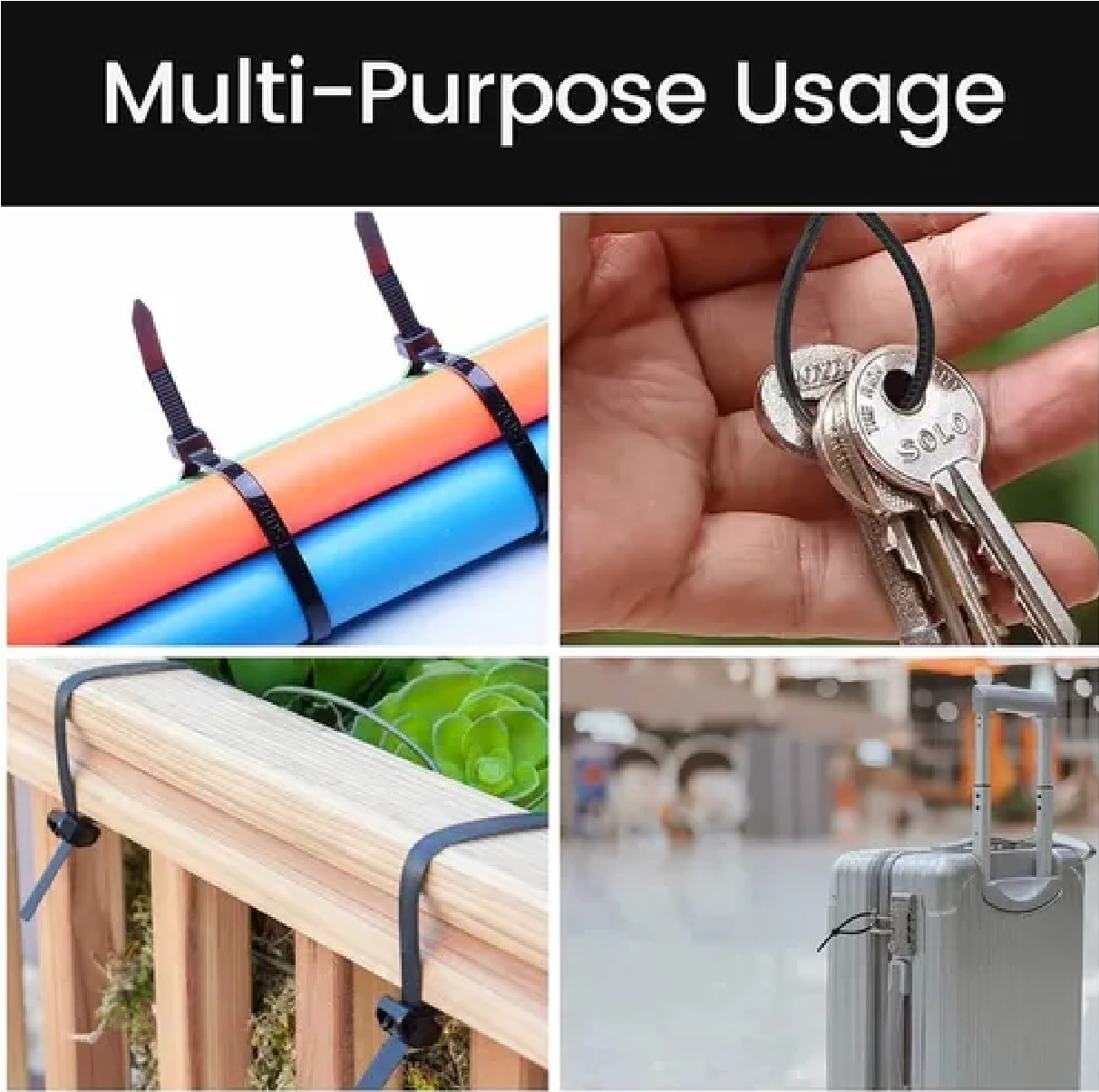 Set 1000 Pzs Cinchos Plasticos 10kg Bridas De Nylon Anti-uv 20cm