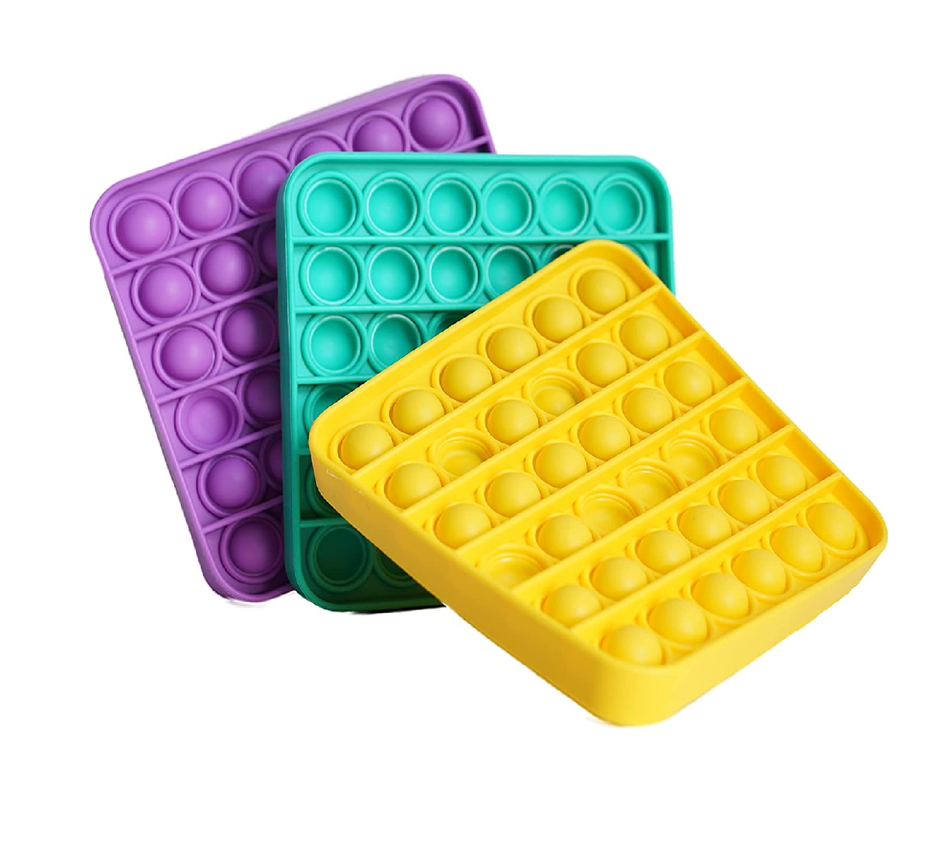 Pop It Antiestrés en Forma de Cuadrado Color Variado