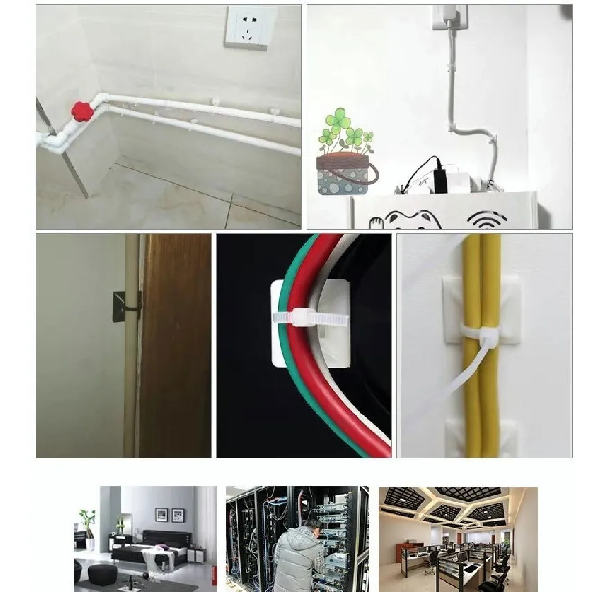 Bases Adherible Negro/blanco Para Cincho 20mm Bolsa 500pzas Negro