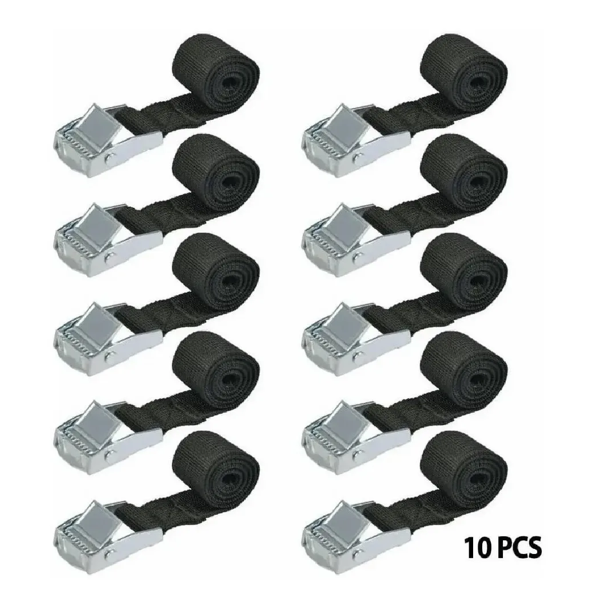 Set Cincho Correa Amarre Trinquete Hebilla Cinta Auto Moto 2m