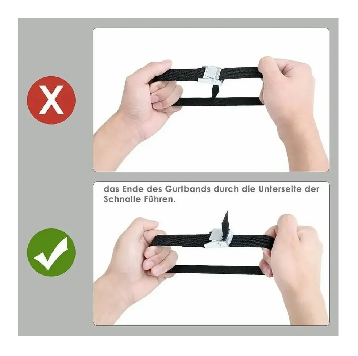 Set Cincho Correa Amarre Trinquete Hebilla Cinta Auto Moto 2m