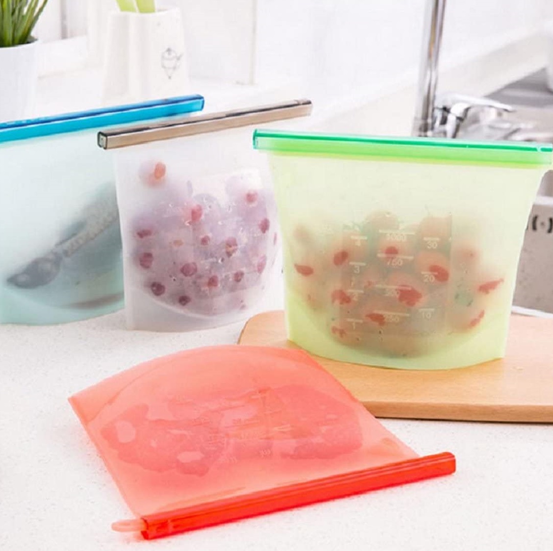 Bolsa de Silicon Tipo Ziploc de 1 Litro