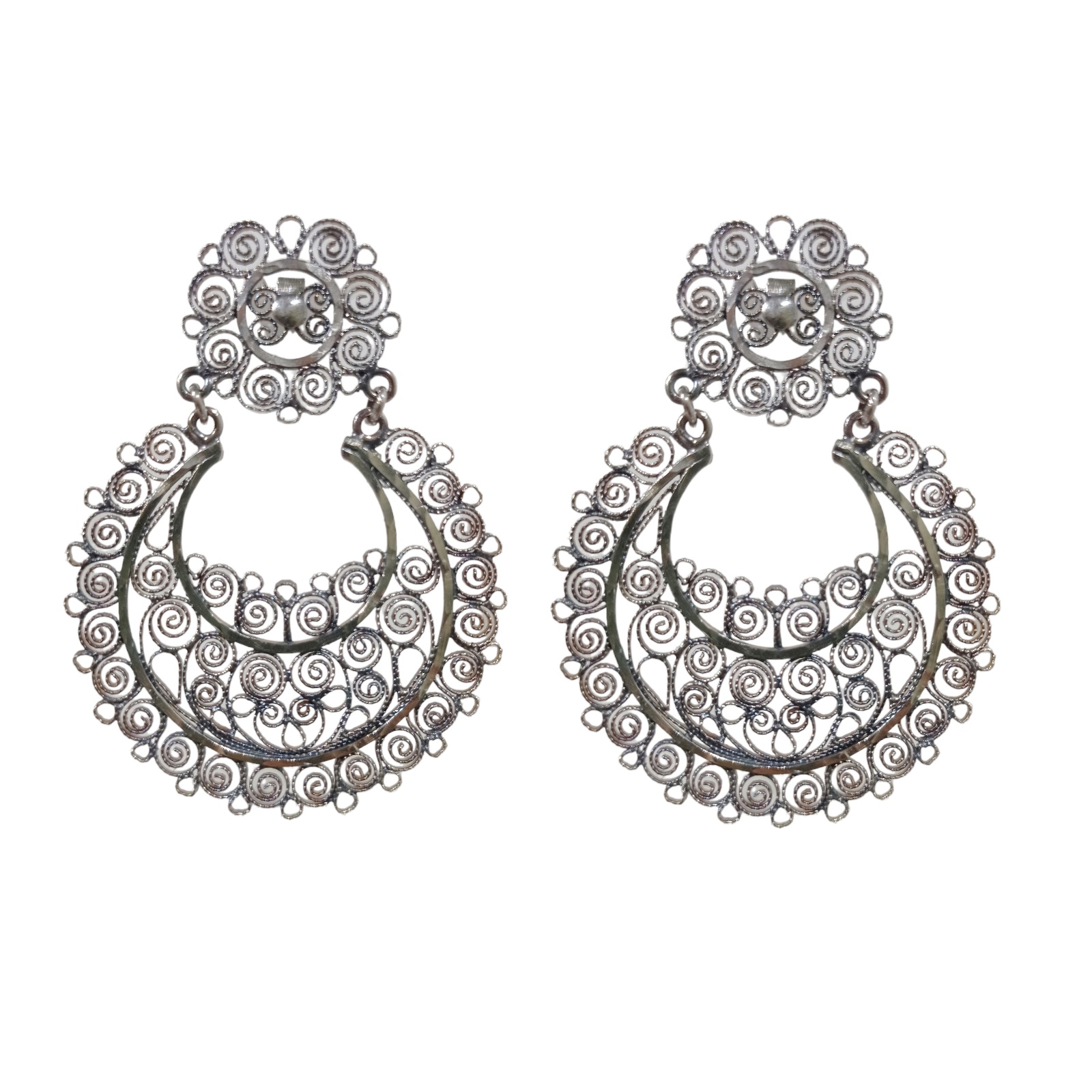 Arillos de plata filigrana Oaxaqueña