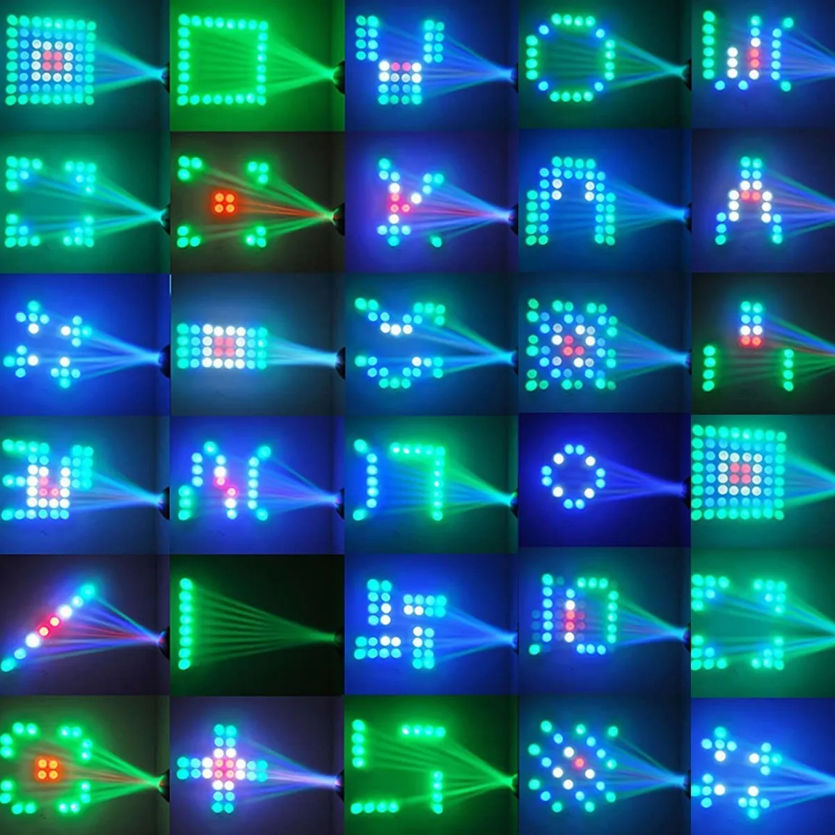 Party Luces Led Lámpara Luz Dj Escenario Rgbw 64 Luces Led