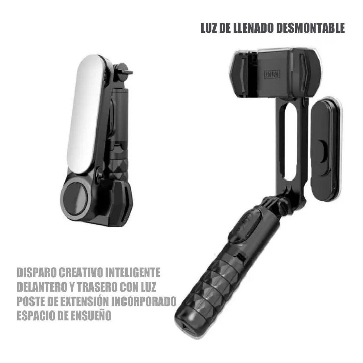 Estabilizador Gimbal Con 3 Modelo De Luz Led Para Celular