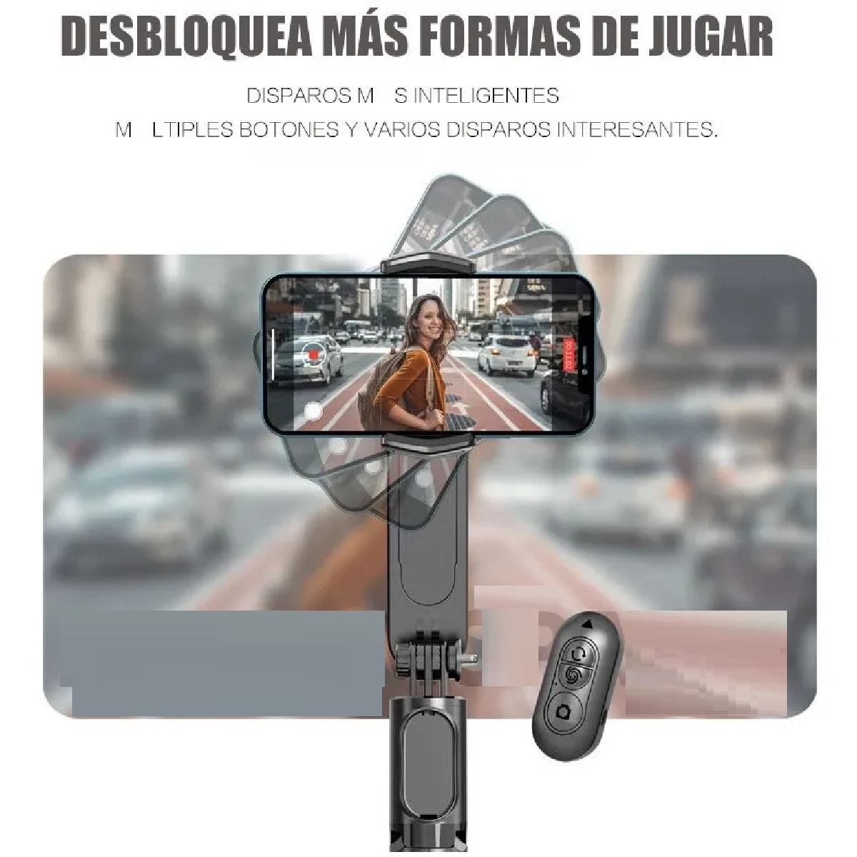 Estabilizador Gimbal Con 3 Modelo De Luz Led Para Celular