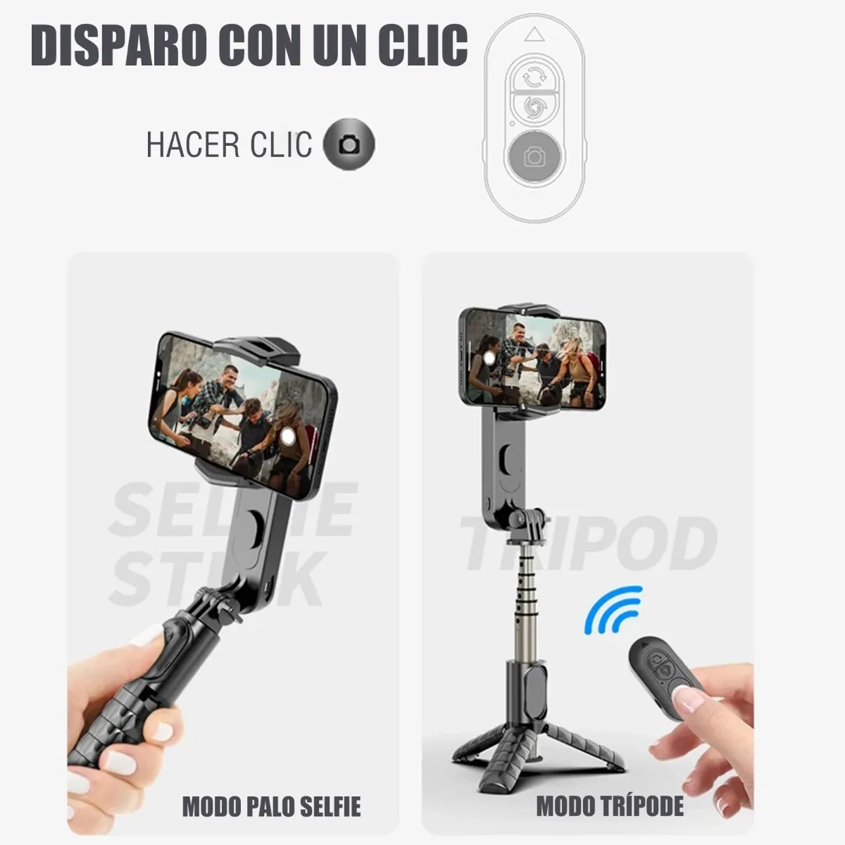 Estabilizador Gimbal Con 3 Modelo De Luz Led Para Celular