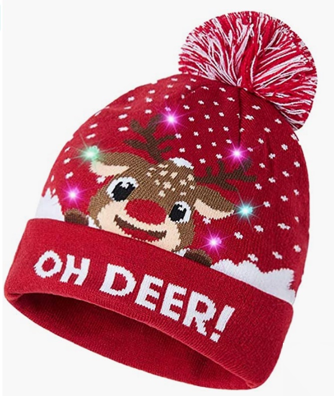 Gorros Navideños con luz LED