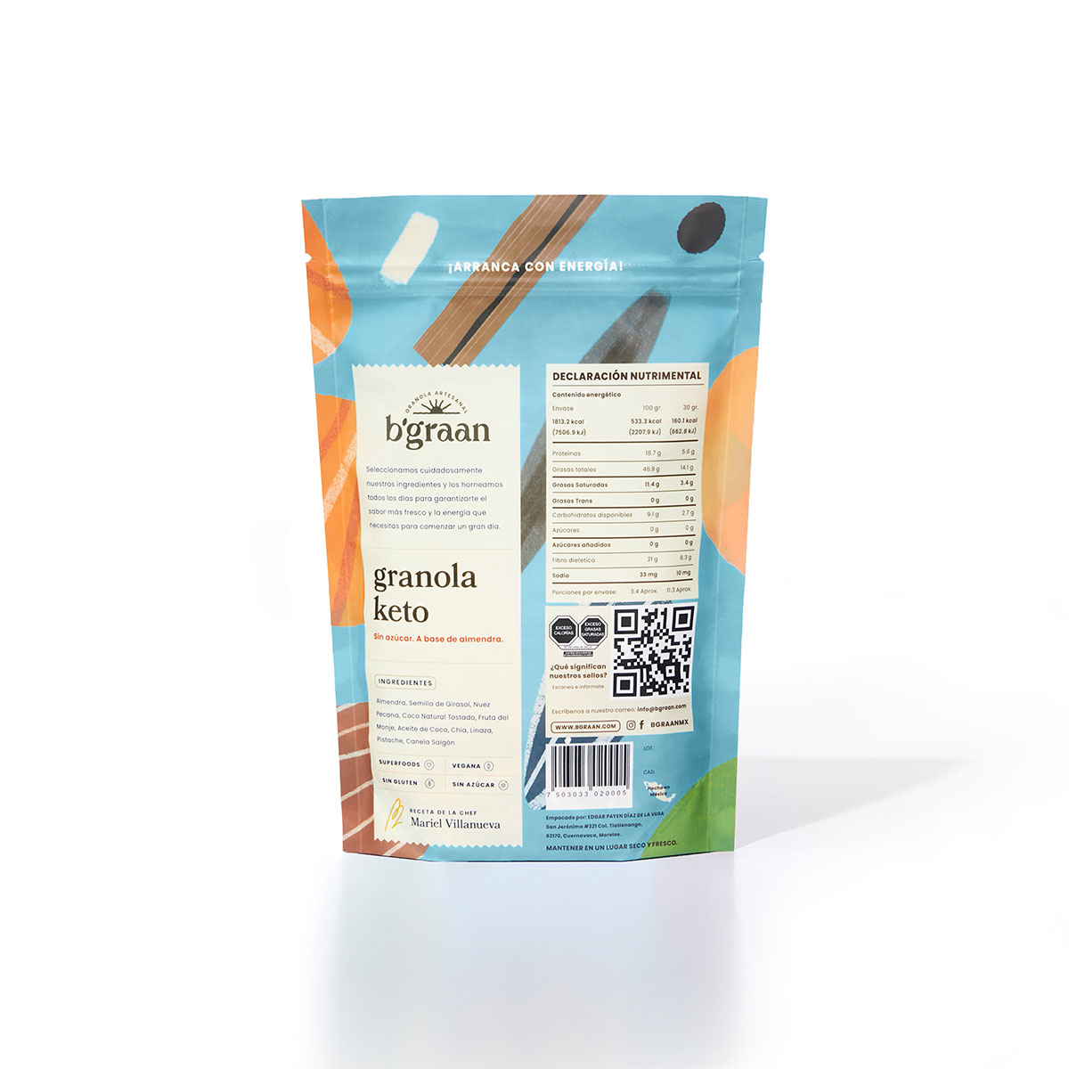 Granola Sin Azúcar Keto B'graan 1 Kg
