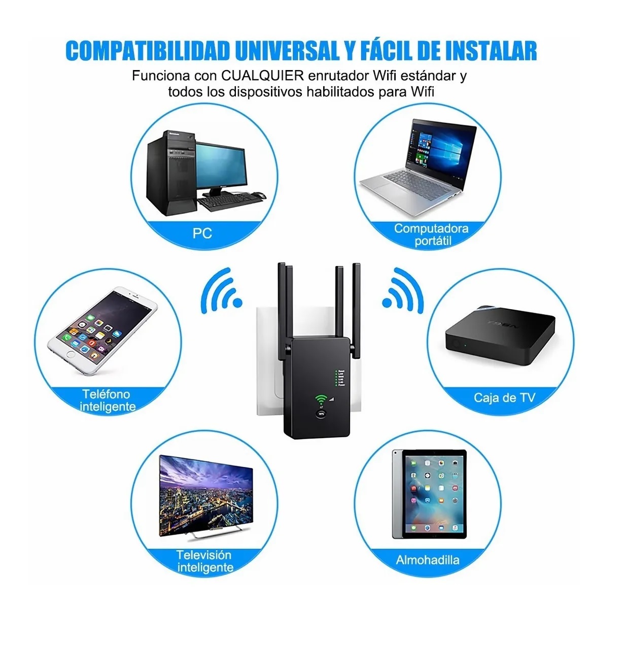 Repetidor Wifi Amplificador Señal 1200mbps 110/230v Wps