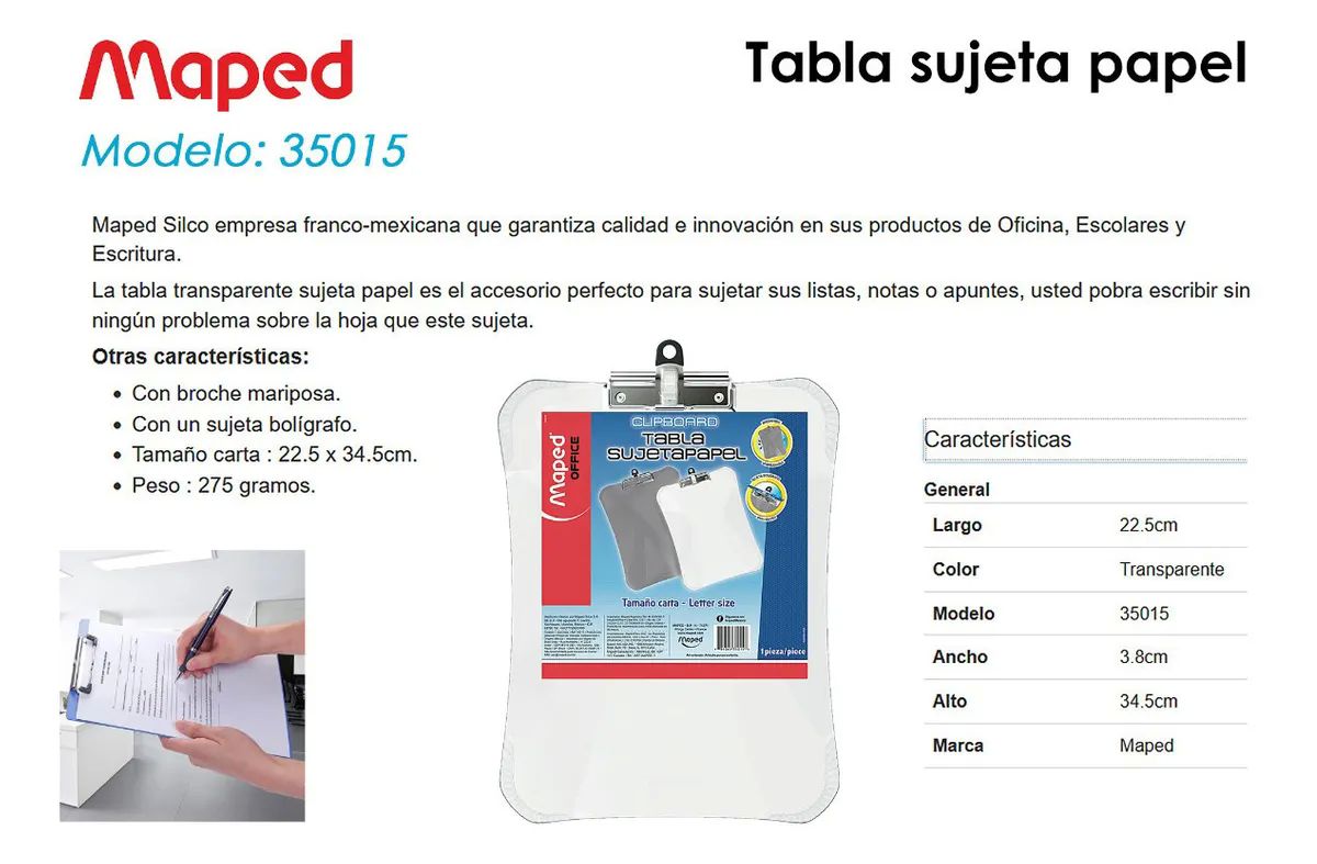 2 Tablas Sujetapapel Clipboard Carta Mayoreo Recargarse Escribi