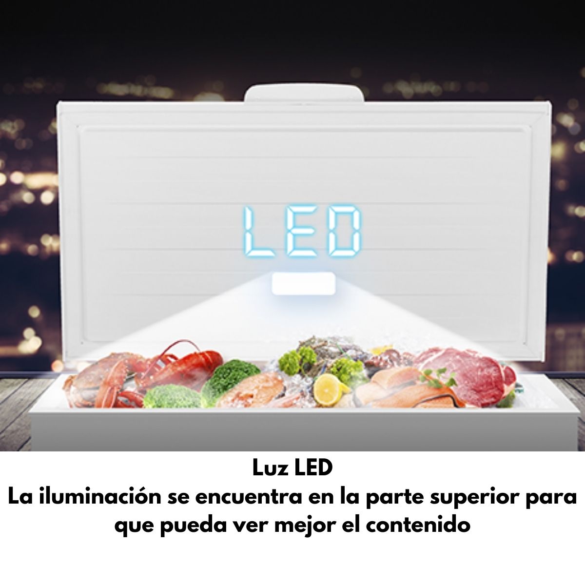 Congelador 5p horizontal enfria y congela blanco marca hisense