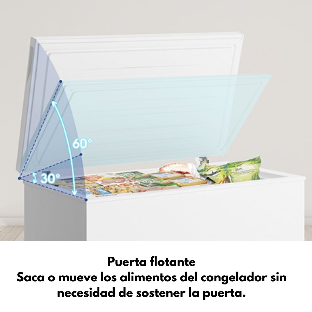 Congelador 5p horizontal enfria y congela blanco marca hisense