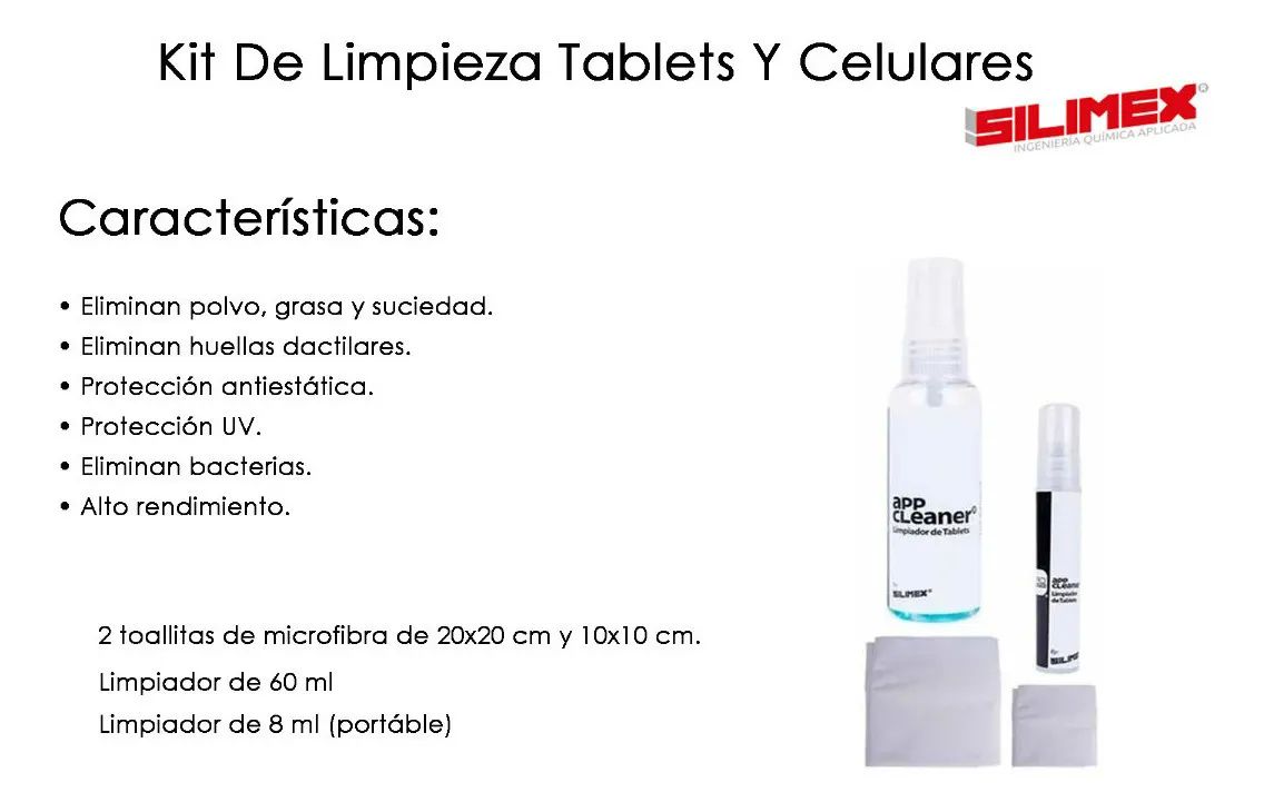 Kit De Limpieza Tablets Y Celulares App Cleaner 60ml Viaje