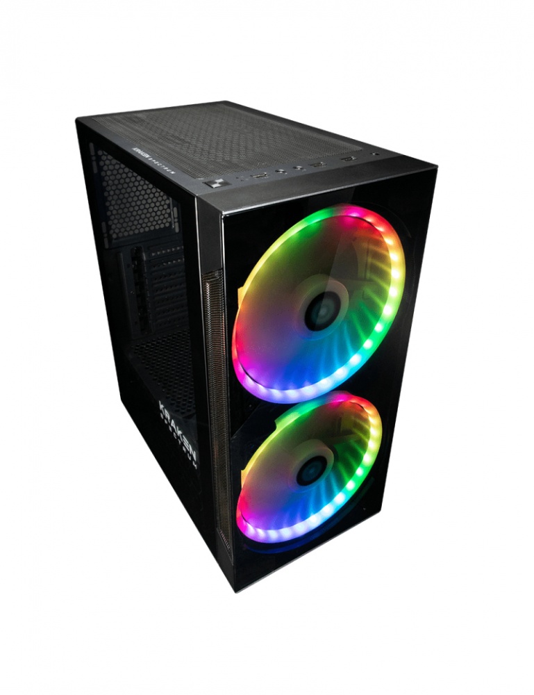 Gabinete Gamer Balam Rush Kraken Media Torre Atx Micro Atx y Mini Itx Negro