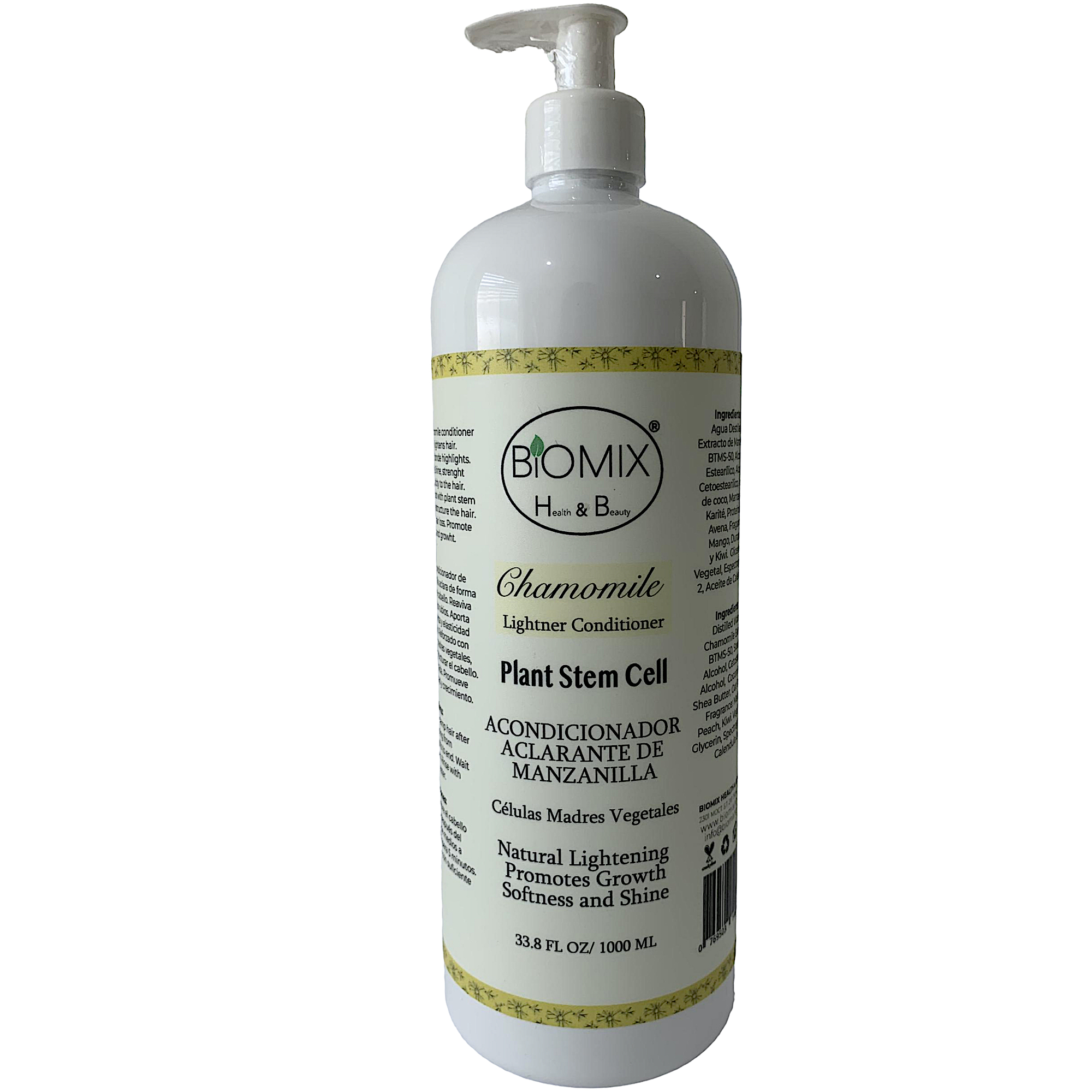  Acondicionador Aclarante de Manzanilla Sensitive Reforzado con Células Madres Vegetales Para Volumen y Crecimiento del Cabello 1 Litro