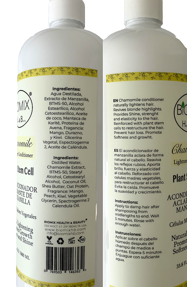 Acondicionador Aclarante de Manzanilla Sensitive Reforzado con Células Madres Vegetales Para Volumen y Crecimiento del Cabello 1 Litro