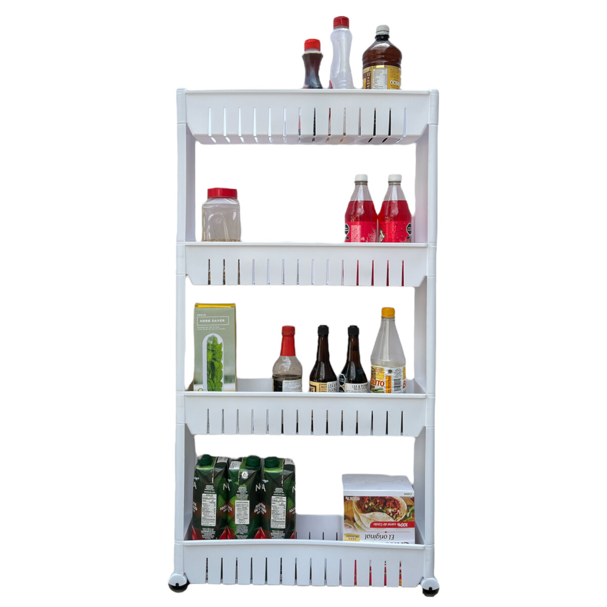 Carrito Estante Organizador 4 Niveles Con Ruedas Delgado