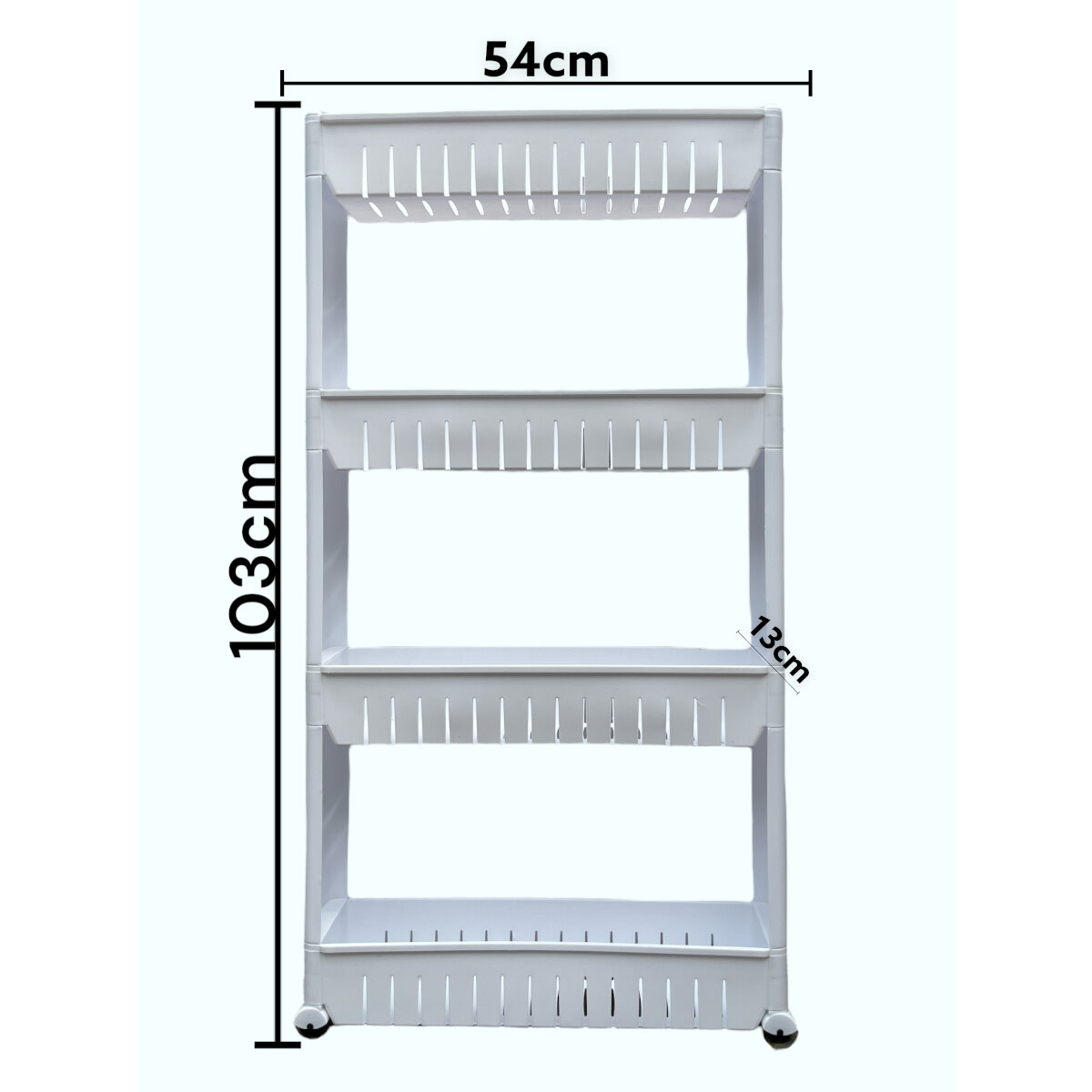 Carrito Estante Organizador 4 Niveles Con Ruedas Delgado