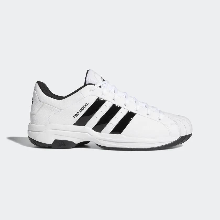 Tenis Adidas Pro Model 2G Blanco Negro de Caballero