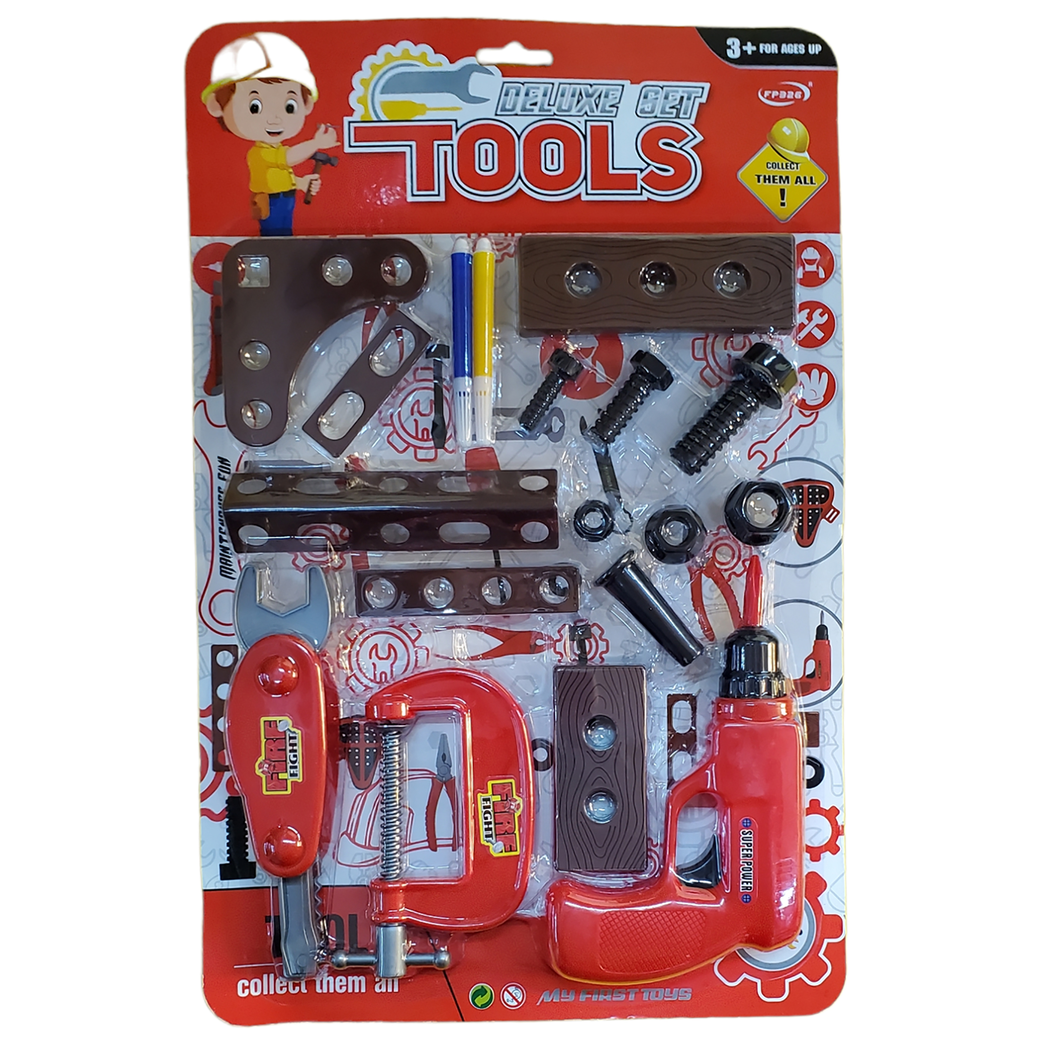 Juego De Herramientas Para Carpintero De Juguete 18 Piezas