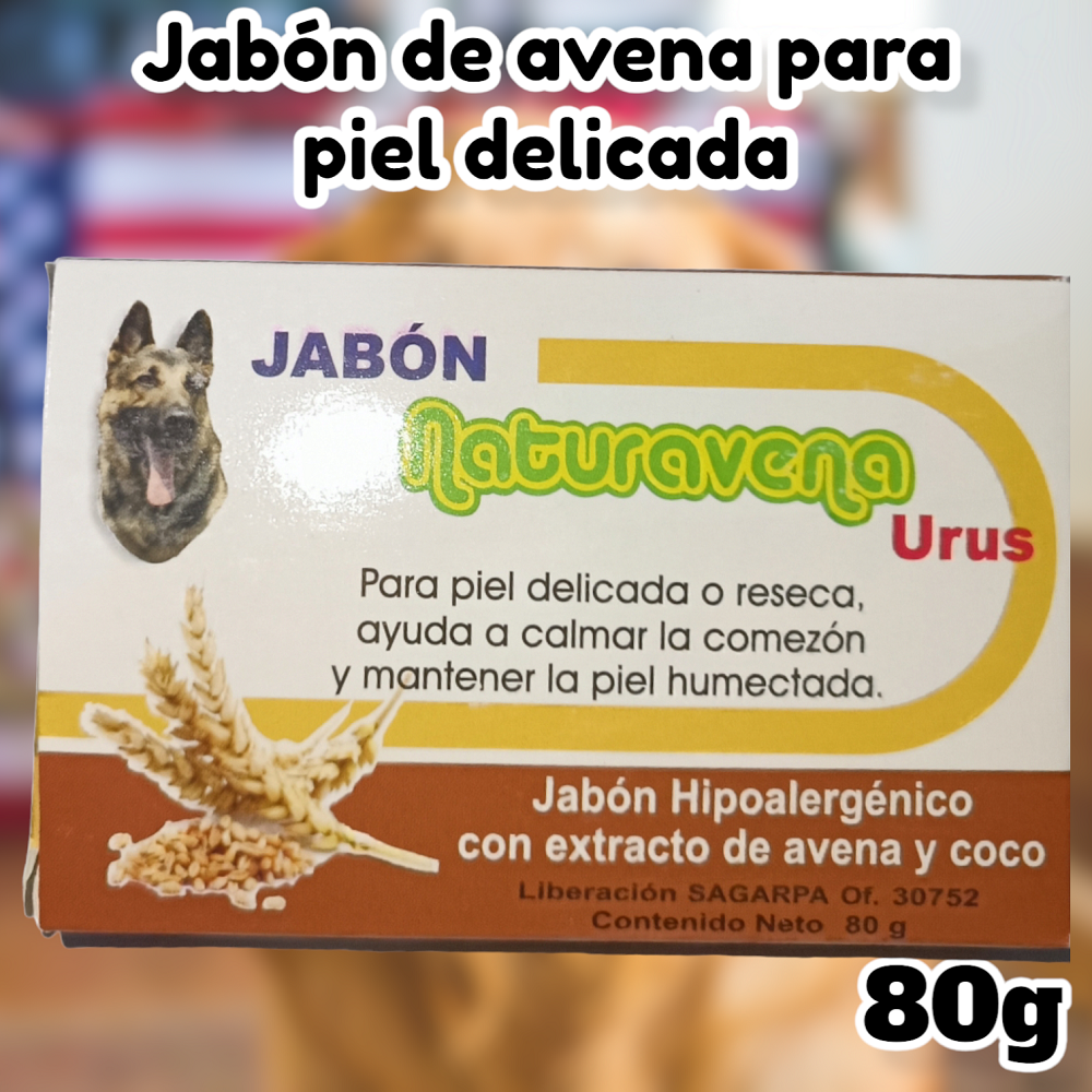 Jabón De Avena Para Perros De Piel Delicada 80g