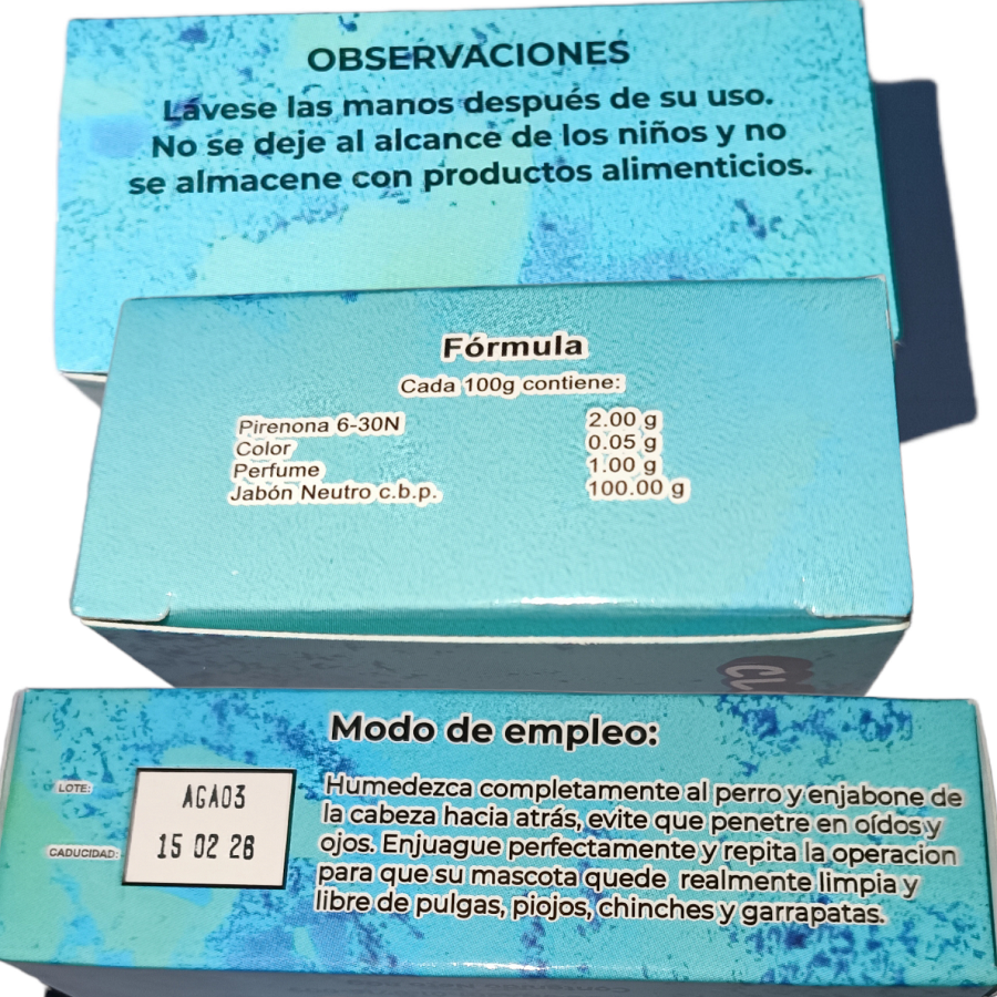 Jabón Insecticida Y Desodorante Para Perros 80g