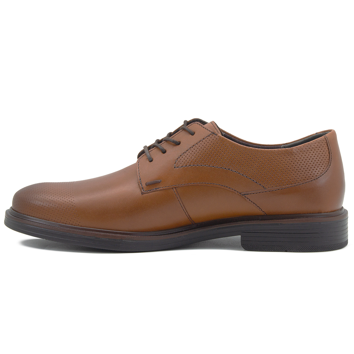 Zapato Caballero Derby Flexi Piel Café De Vestir 25-28