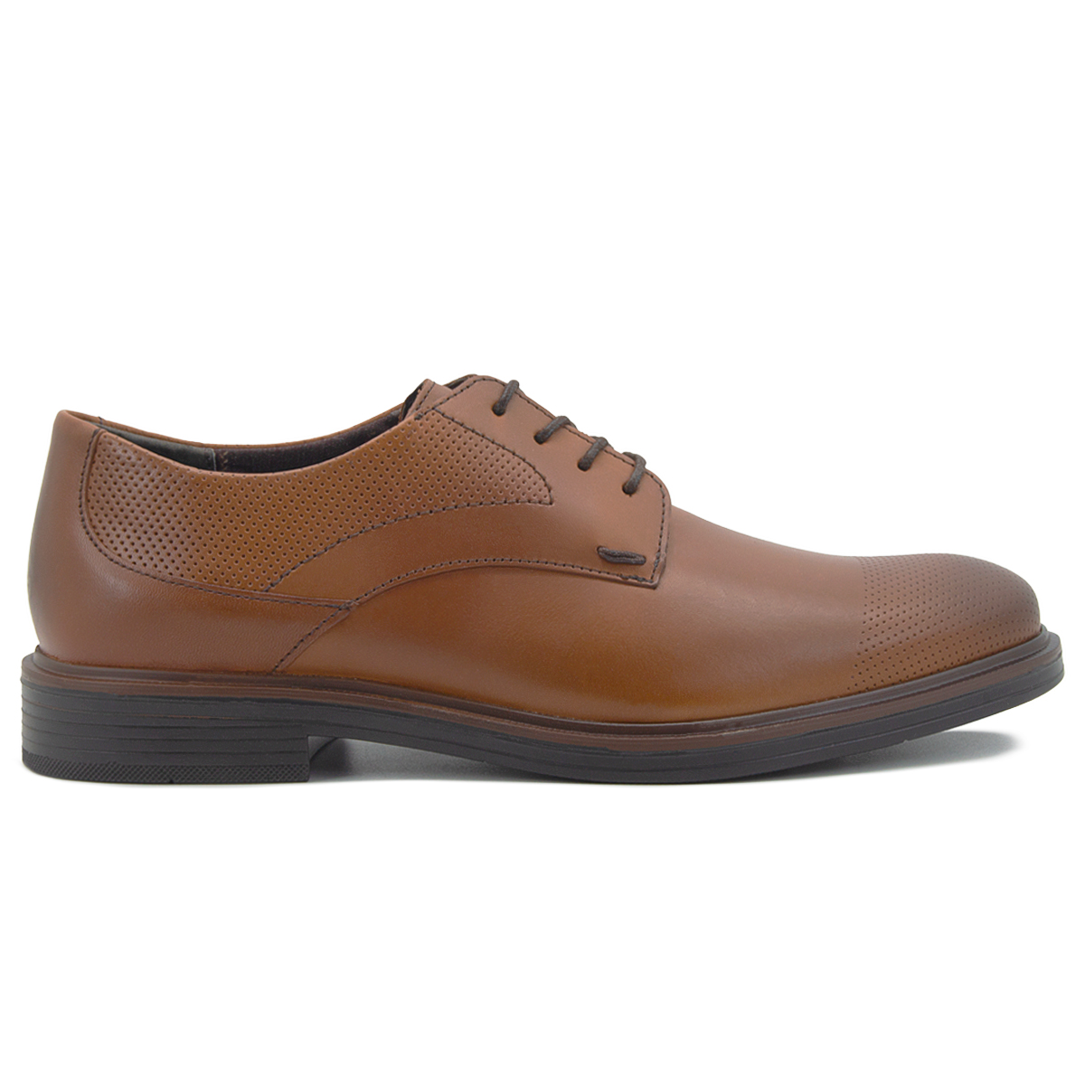 Zapato Caballero Derby Flexi Piel Café De Vestir 25-28