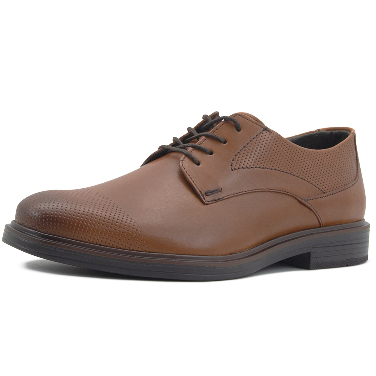 Zapato Caballero Derby Flexi Piel Café De Vestir 25-28