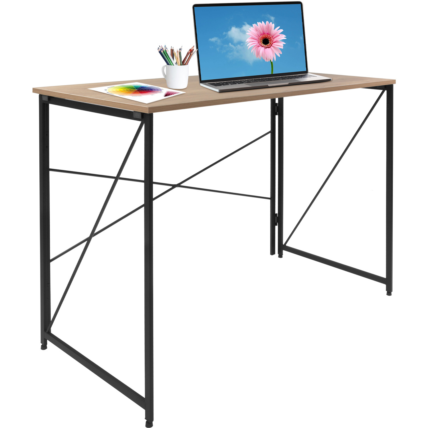 Mesa Plegable Auxiliar Escritorio Minimalista Industrial 