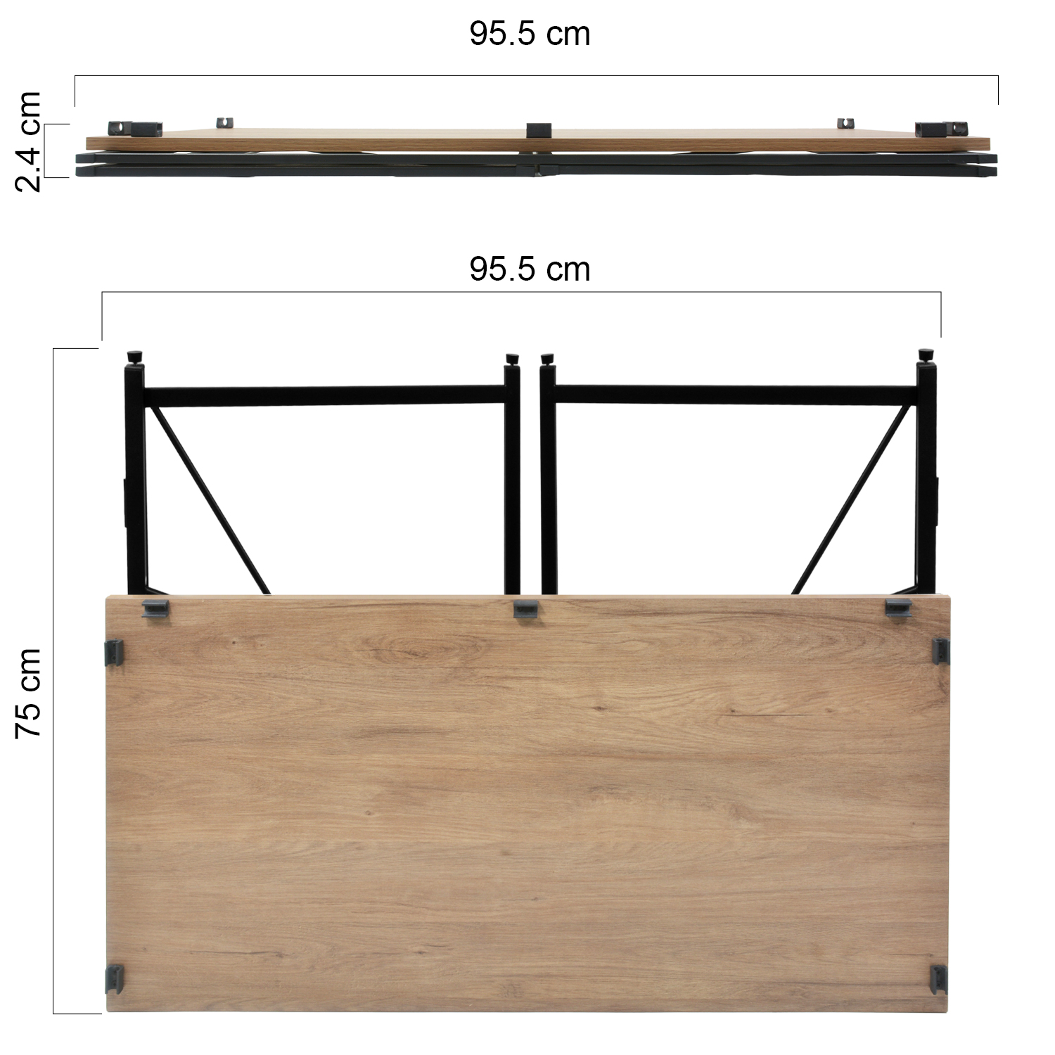 Mesa Plegable Auxiliar Escritorio Minimalista Industrial 