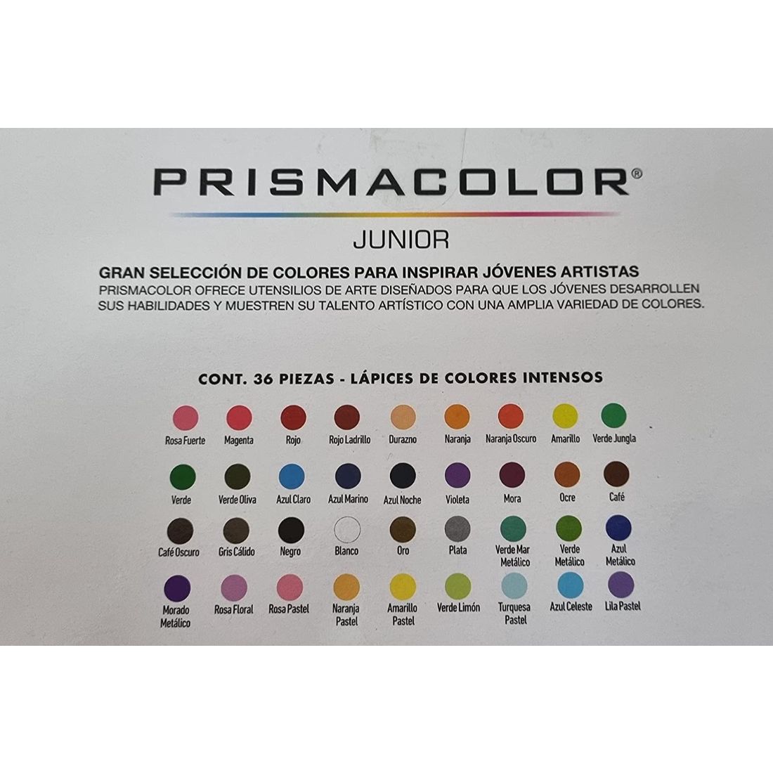 36 Lápices De Colores Redondos Prismacolor Junior Intensos