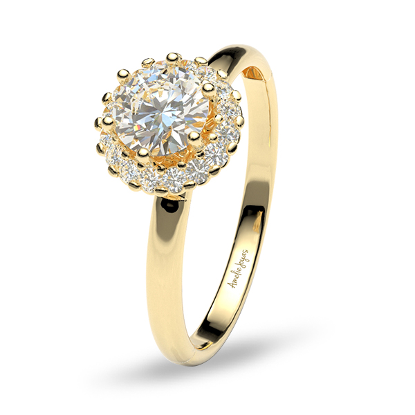 Anillo de compromiso en Oro Amarillo de 14K Amelie Joyas