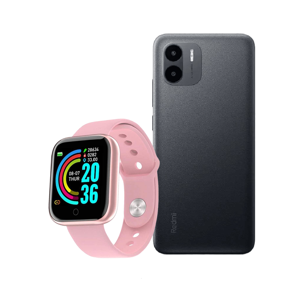 Xiaomi Redmi A1 2/32GB Negro+ Smartwatch bracalet Rosa