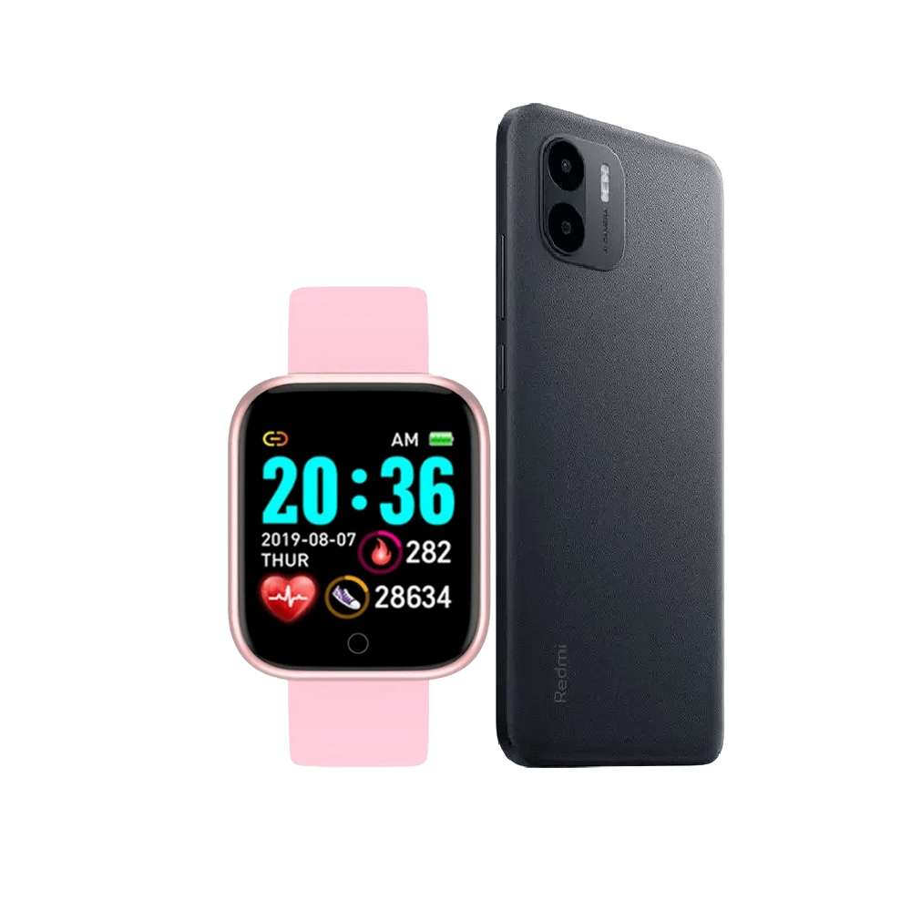 Xiaomi Redmi A1 2/32GB Negro+ Smartwatch bracalet Rosa