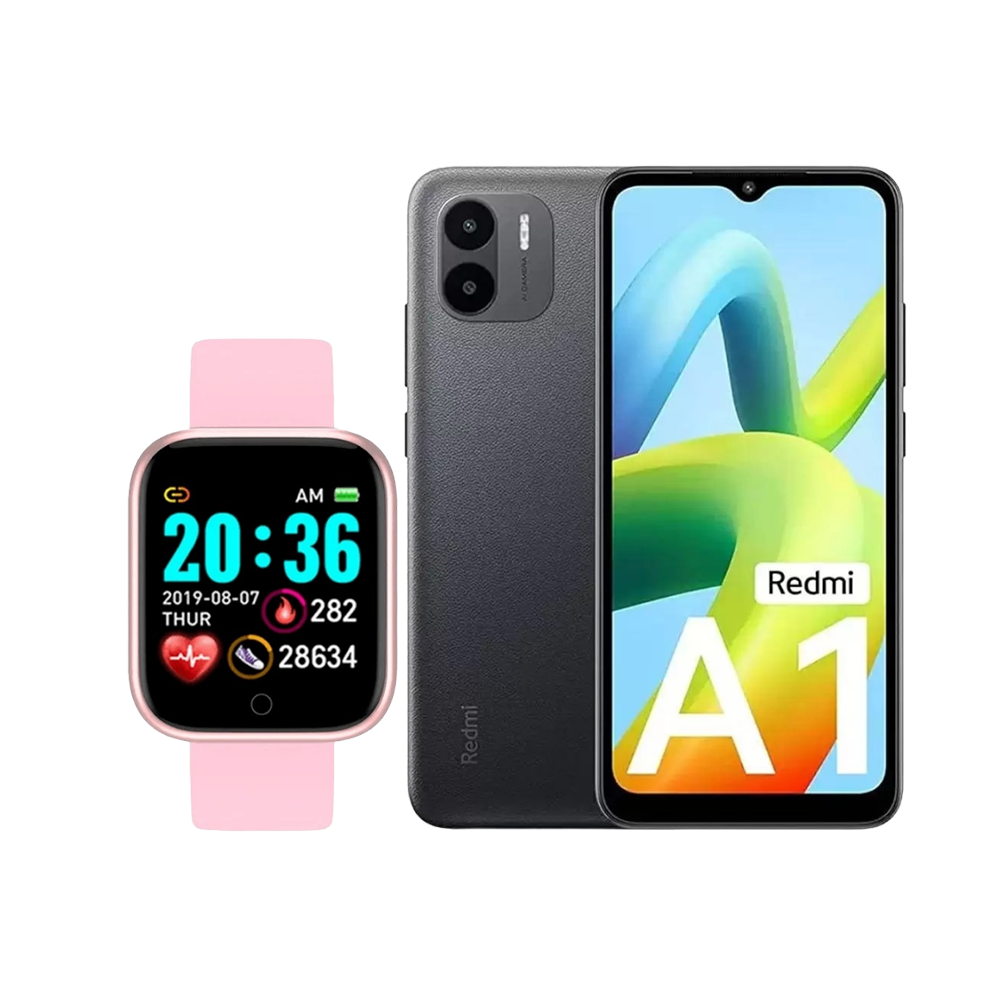 Xiaomi Redmi A1 2/32GB Negro+ Smartwatch bracalet Rosa