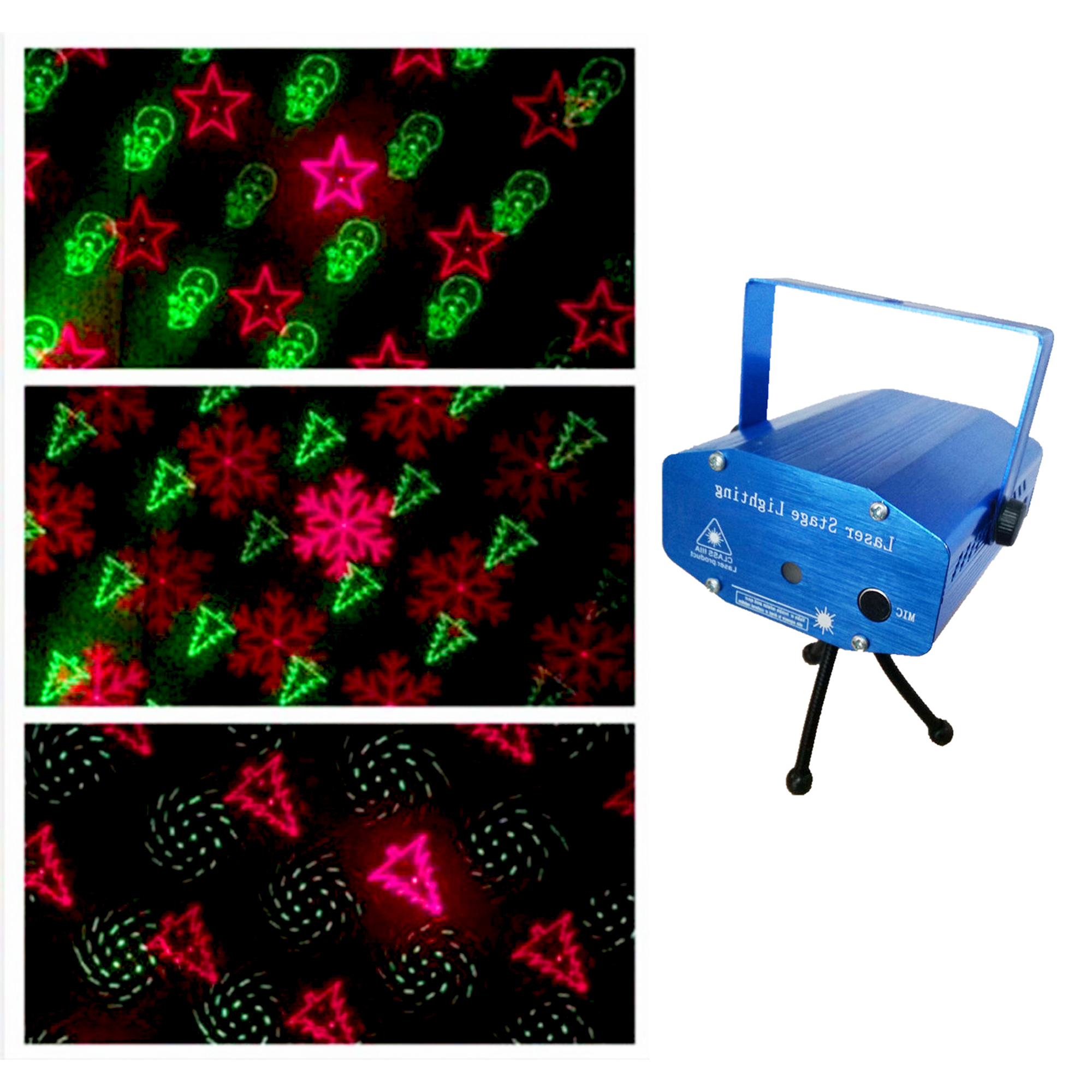 Proyector Láser Luces Led Navideñas Con Base DP-1028