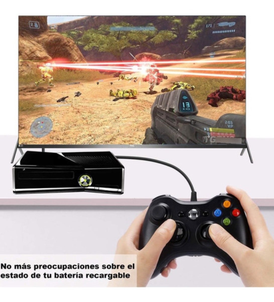Control Alambrico Para Xbox 360 Y Pc Windows Gamepad