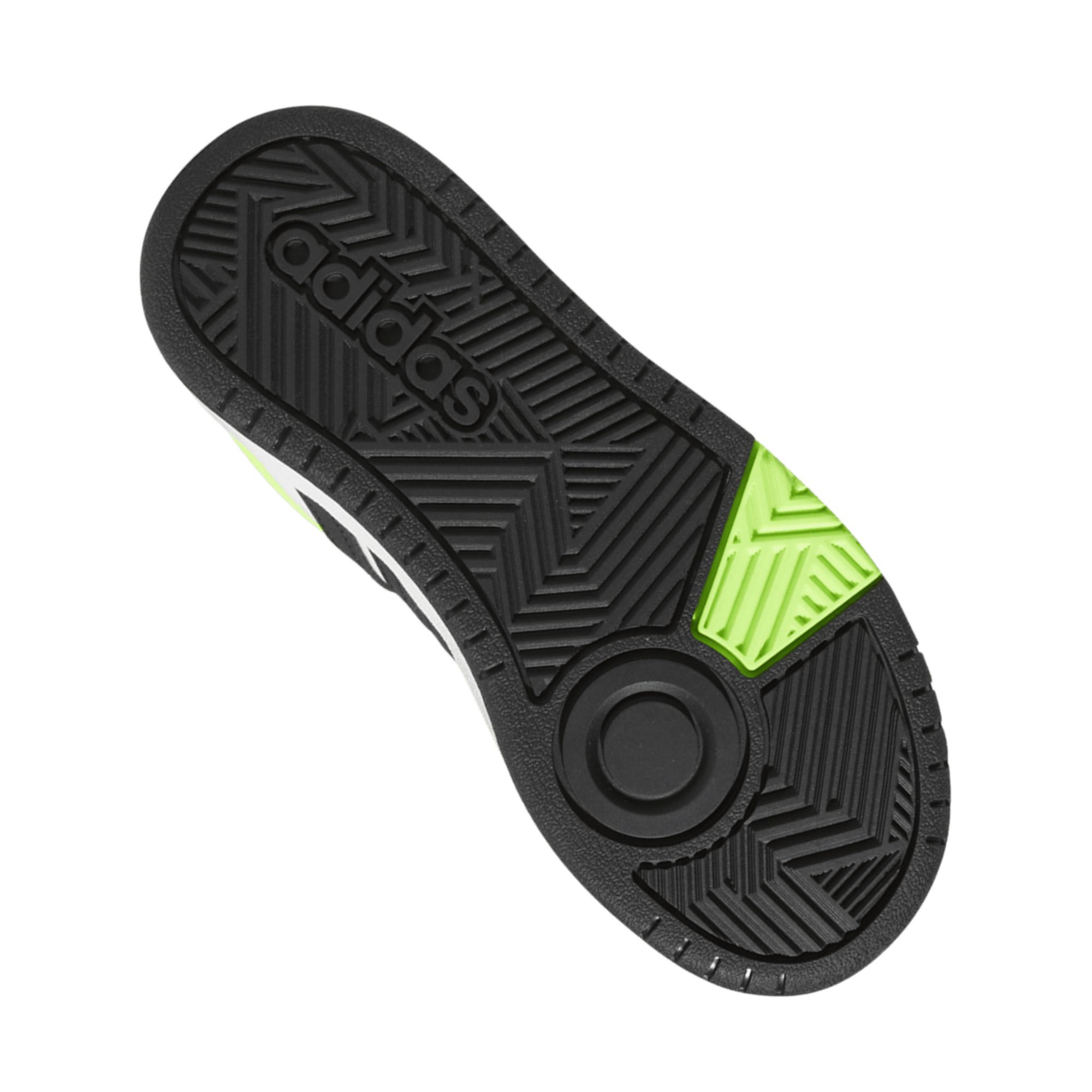 Tenis Adidas Hoops 3.0 K Blanco con Negro Verde Junior Originales GW0428