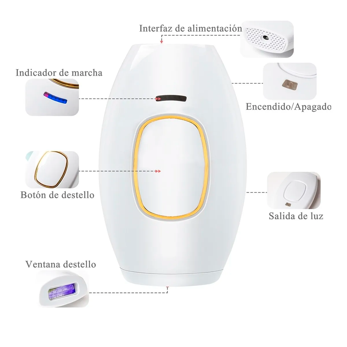 Depiladora Láser Profesional Permanente Ipl De Luz Pulsada Mas Gel Paprika Farmasi Reductor de Celulitis Gel Para Masajes