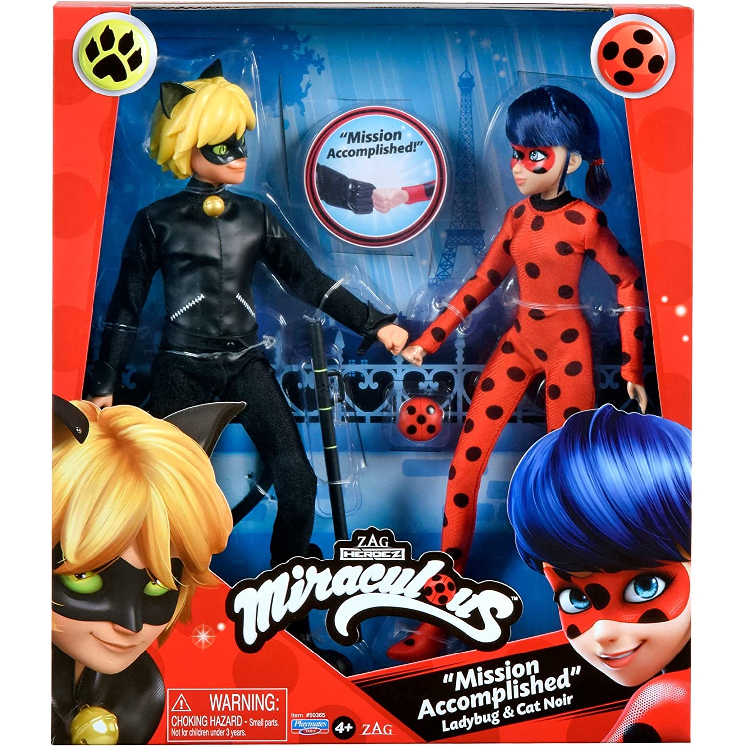 Muñeca Miraculous Lady Bug y Cat Noa Bandai