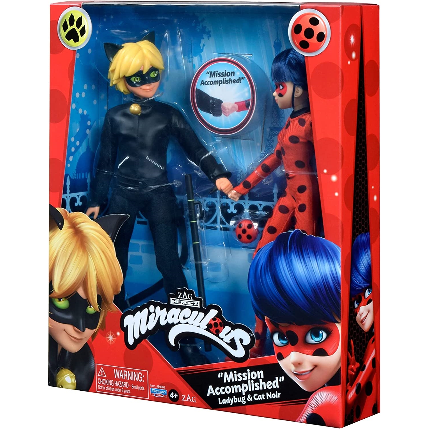 Muñeca Miraculous Lady Bug y Cat Noa Bandai