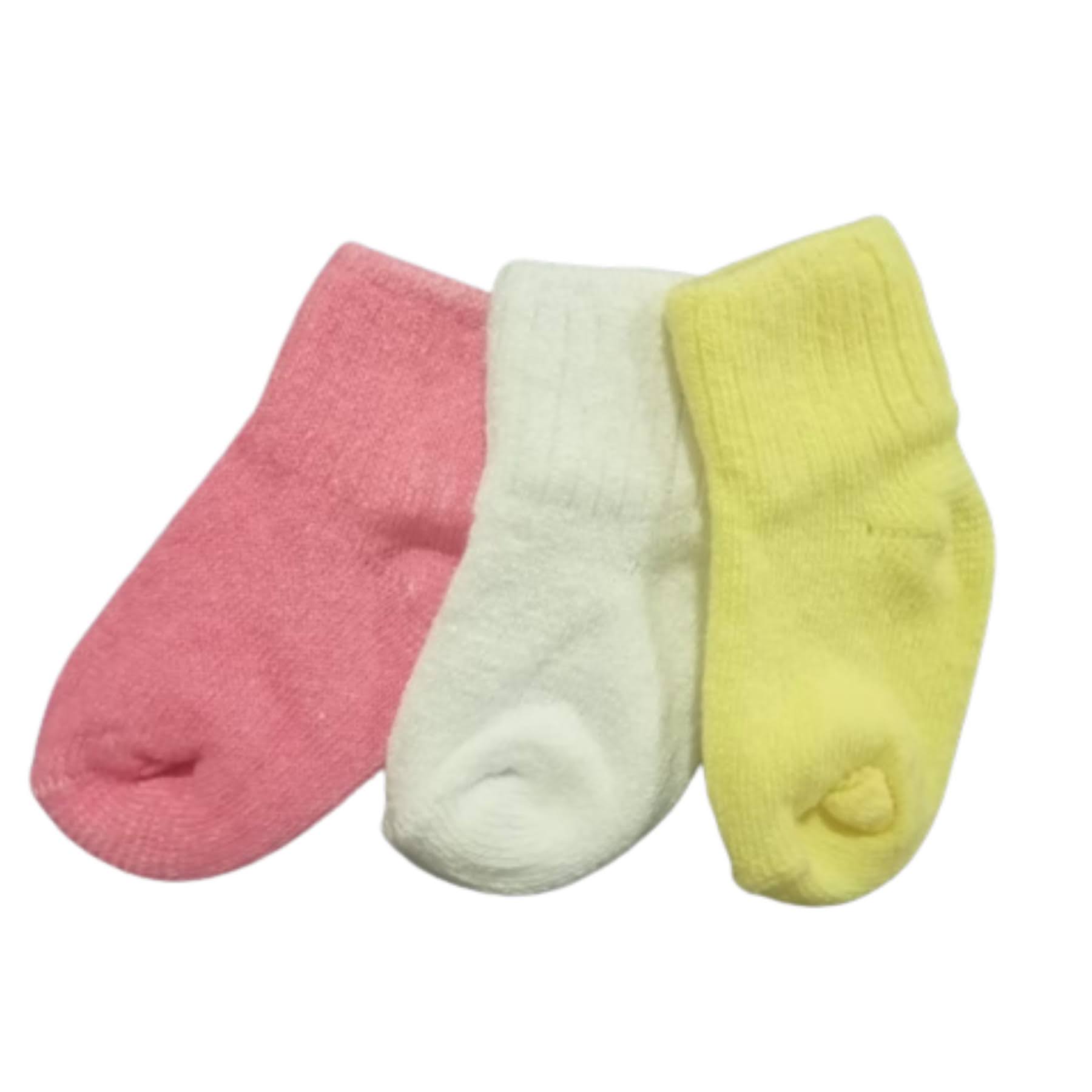 6 Pares De Calcetas Tines Bebé Colores Algodón 0 A 2 Meses