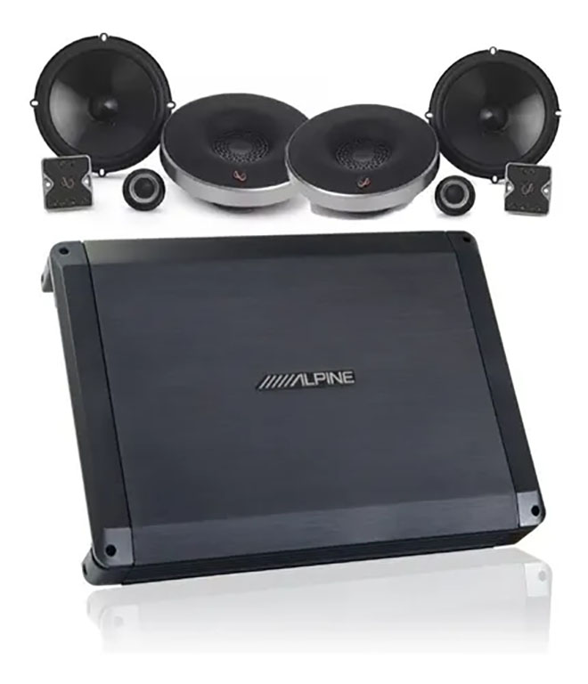Paquete 2 Set De Medios Infinity Y Amplificador Alpine 4ch
