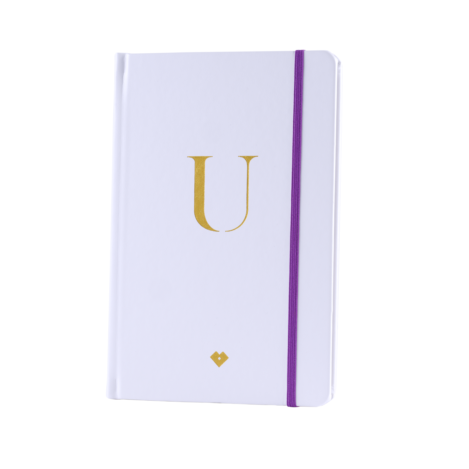 LuckyLy Libreta de Notas Iniciales con Pasta Dura de Piel Vegana , Separador y Elástico, Cuaderno de Notas Profesional ideal como Agenda Mujer y Diario - Notebook Letra U