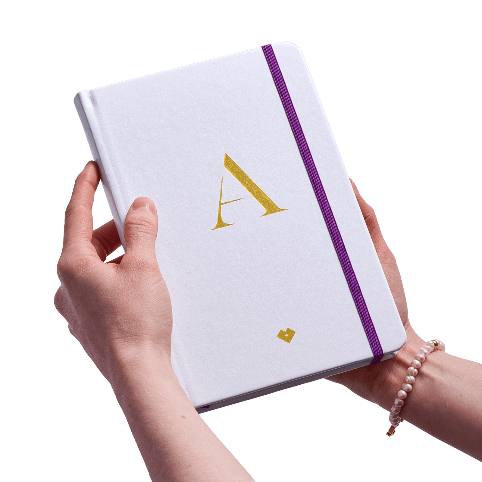 LuckyLy Libreta de Notas Iniciales con Pasta Dura de Piel Vegana , Separador y Elástico, Cuaderno de Notas Profesional ideal como Agenda Mujer y Diario - Notebook Letra U